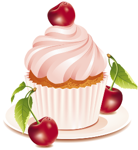 a cherry cup cake
